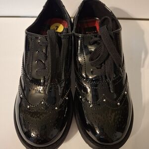 JELLY POP GIRLS BLACK PATENT OXFORD (SKU048)